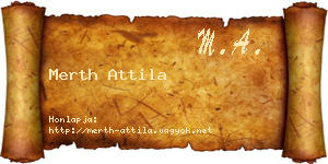 Merth Attila névjegykártya